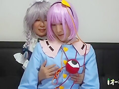 Horny Cosplay Shemale Plays With Cocks