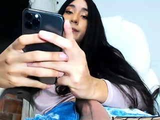 Shemale tranny solo masturbation scene