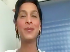 Crazy Amateur Shemale movie with Fucks Guy, Stockings scenes
