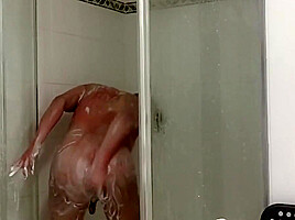 Masturbate In The Shower By Asian Shemale