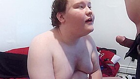 Virgin puppy abused while sucking first cock