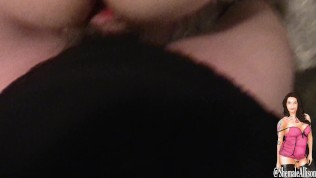 Shemale Transexual Owns all his holes rips condom off cums on his face
