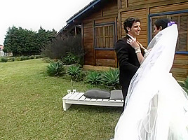 Hot shemale bride fucks new hubby