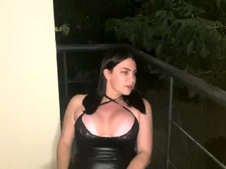 Short haired chick with big tits jerks her pussy online