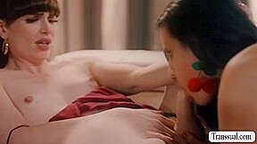 Skinny Trans Fucks Her Busty Bestfriend