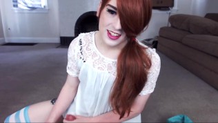 Beautiful Sissy Flexes Cock and Talks Dirty