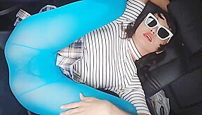 Ponnyboy Is Walking In The Street Withe Sexy Blue Panty
