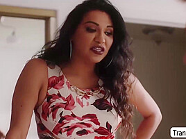 Latina Trans Woman Anal Her Tall Stepson