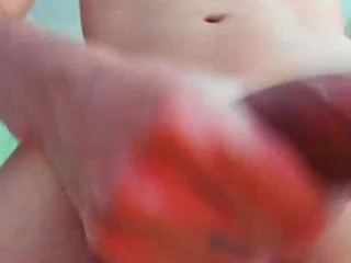 Complete TS spitting her shaft head in a WebCam Show Part2