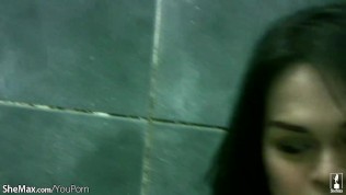Ladyboy in red lingerie and fishnets jerks off hairy shedick