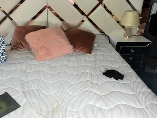 Big tit shemale jerks her long cock